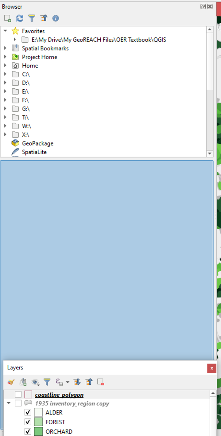 Figure 1.21. This shows how the two panels look set up with the layers panel undocked.