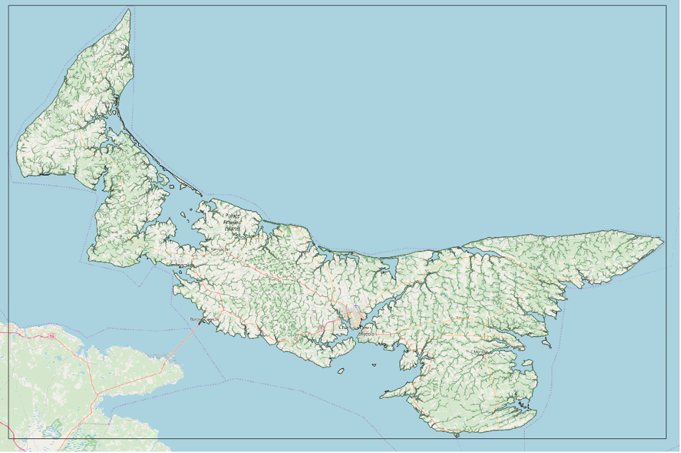 Figure 1.45. The map with the PEI HYDRONETWORK.