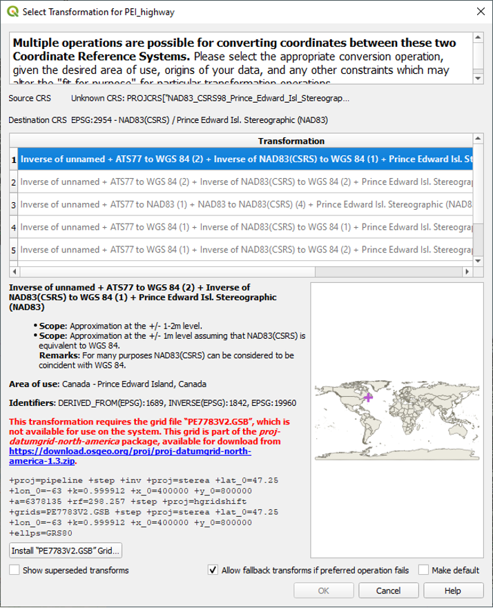 Figure 1.56. Error page for the highway layer.