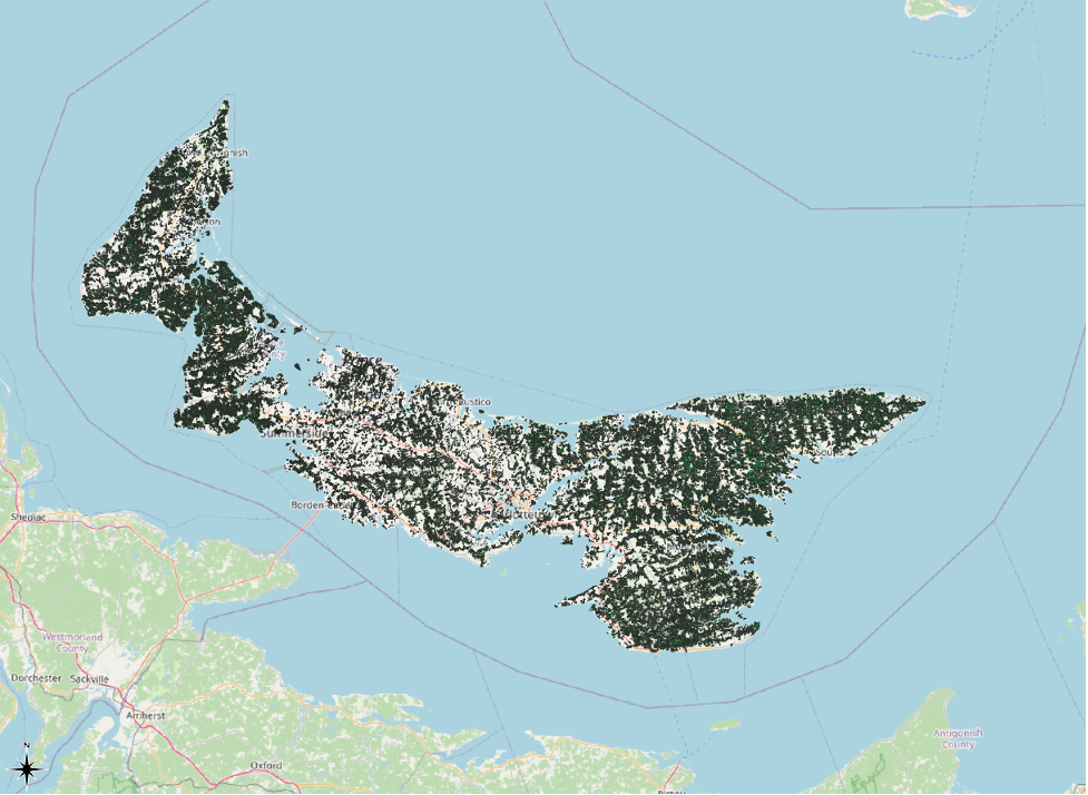 Figure 2.30. Updated map zoomed out to show the whole Island.