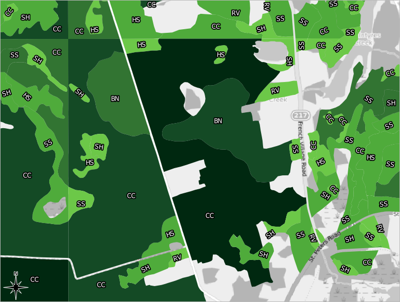 Figure 2.88. This image shows northwest of Mount Stewart with the new label updates to the map included.