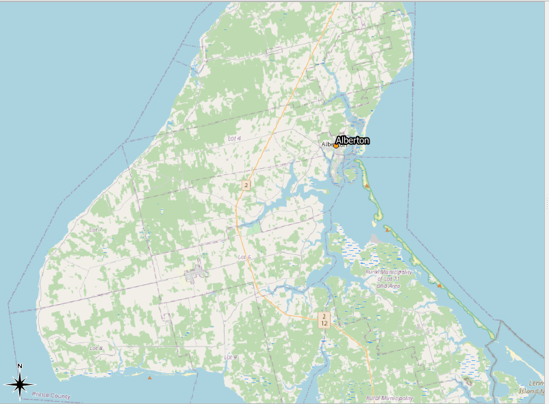 Figure 2.103. Updated map with Alberton labeled on it.