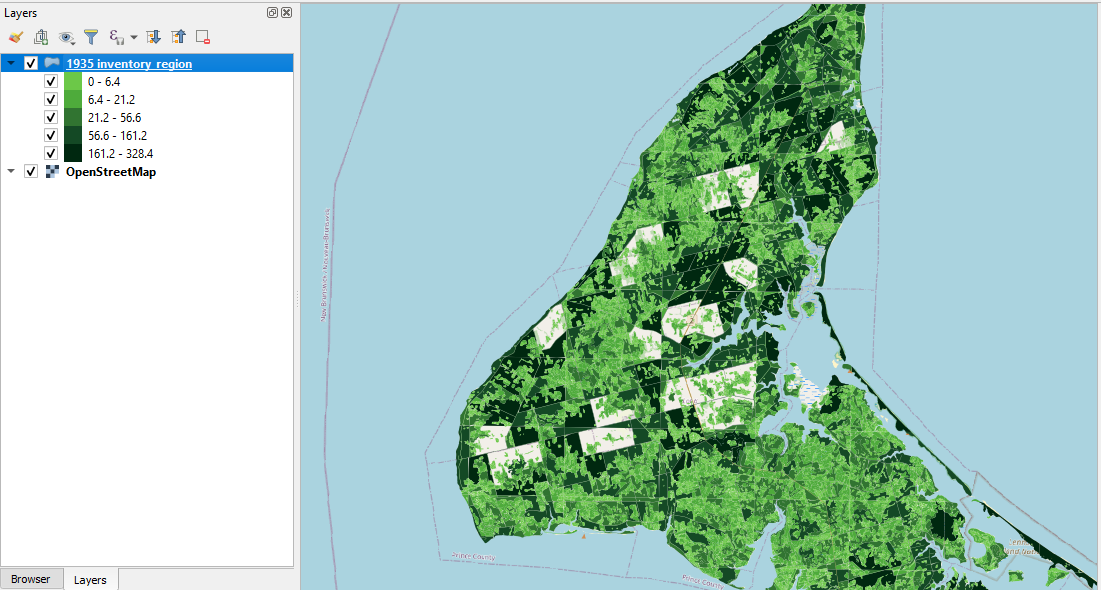 Figure 2.112. Updated map with the pasted layer results.