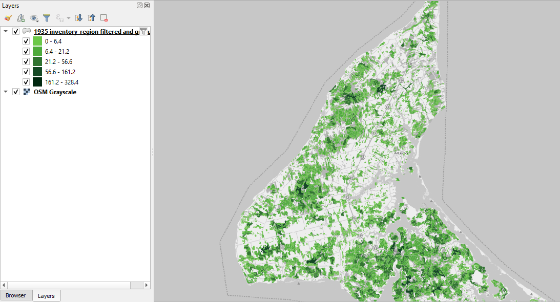 Figure 2.117. This shows an updated map where only the 1935 inventory region shapefile is present.