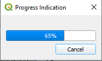 Figure 3.36. This is the Progress Indication bar that shows the percentage of the georeferenced raster process that will be added to your Project.