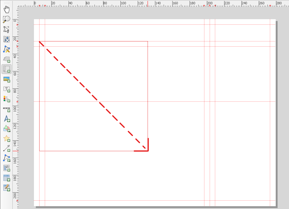 Figure 5.23. This shows from the top-left corner of the central box on an angle towards the bottom right hand corner an arrow that appears to show the line being moved.