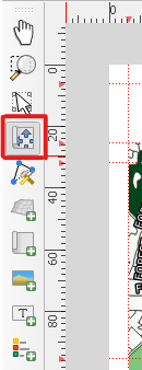Figure 5.31. This shows the Move Item Content tool that is located on the left side of the screen. The icon can be recognized by the four direction arrows on a piece of paper.