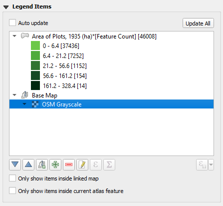 Figure 5.58. This views the OSM Grayscale layer under the Base Map layer.