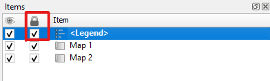 Figure 5.62. This shows the Legend option to lock, as seen in the red rectangle highlighting the lock feature and the Legend.